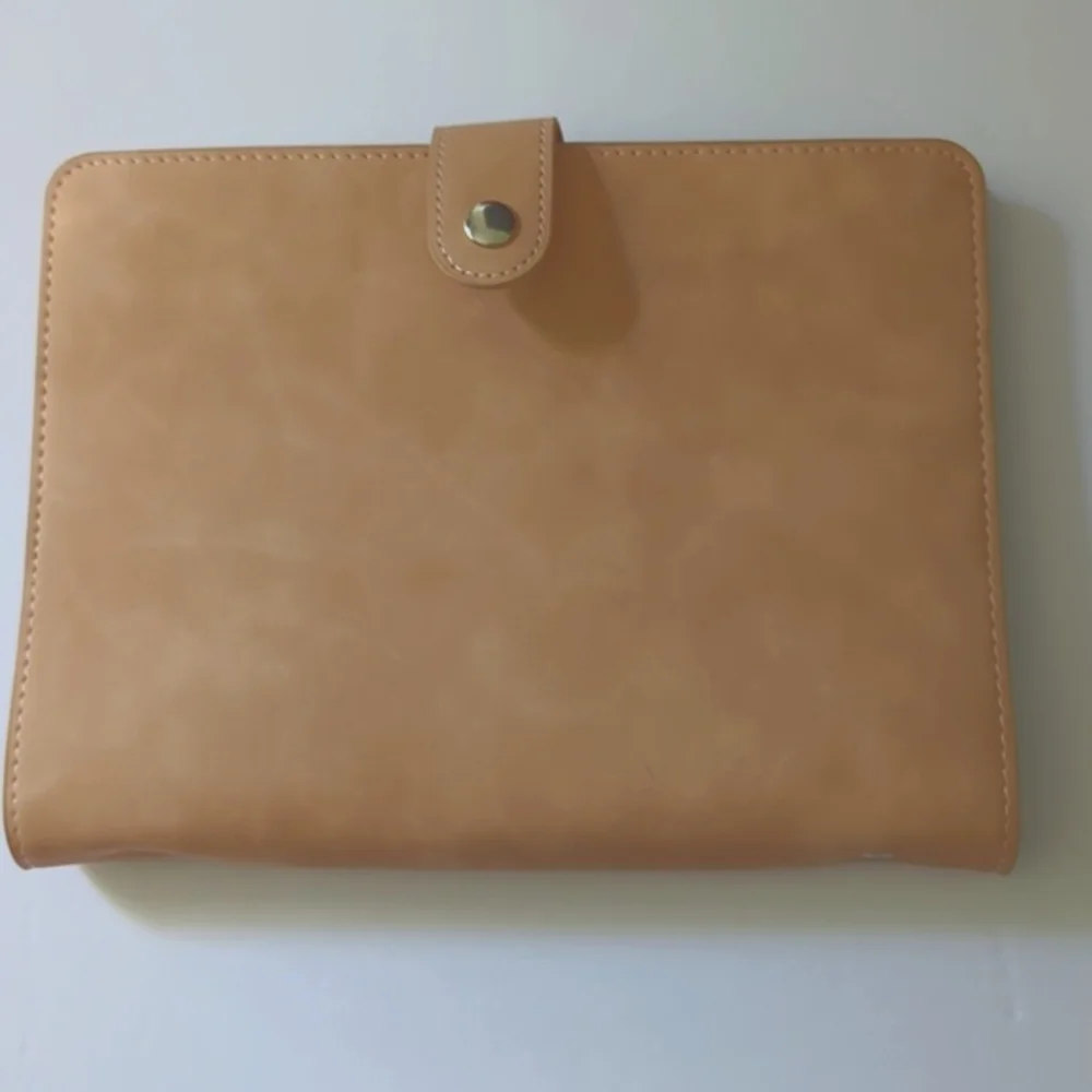 Amazon Faux Leather A5 Binder Card Holders Zip Up Plastic Pouch Pen Holder New